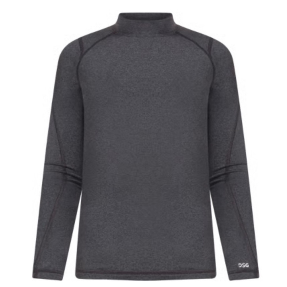 DSG • Men’s Dark Heather Grey Mock Neck Cold Weather Compression Shirt